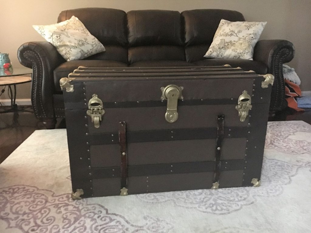 Antique trunk finished product