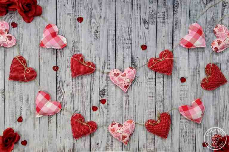 valentines decor heart garland